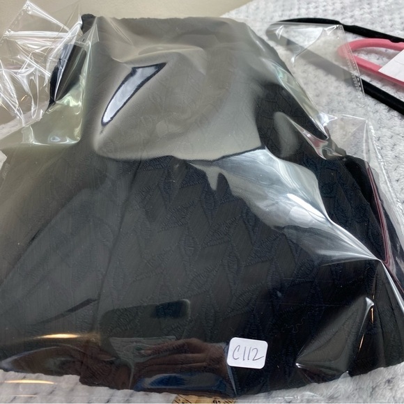 Ann Taylor Women’s Black Sheer Herringbone Long Sleeve Blouse Belted Blouse SzMP - Picture 7 of 7